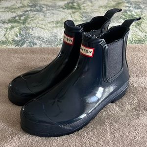 Hunter Boots, Chelsea, Navy Blue, Size 9